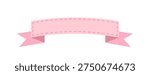 Ribbon banner isolated on white background.