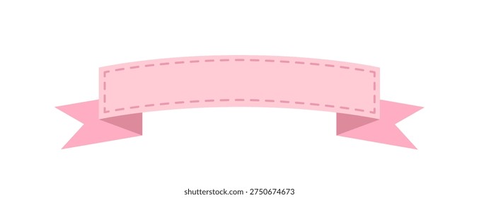 Ribbon banner isolated on white background.