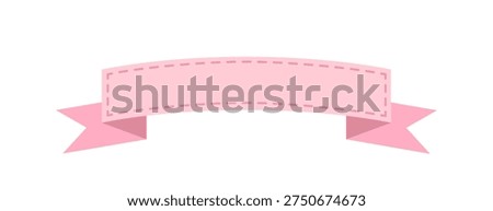 Ribbon banner isolated on white background.