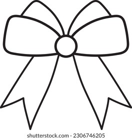Icono de etiqueta de banner de la cinta de opciones a decoración para regalo, archivo en formato PNG, fondo transparente, diseño gráfico de línea negra