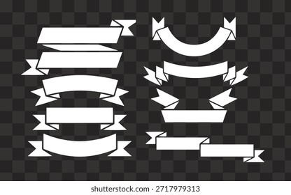 Ribbon Banner Label Vector Set 