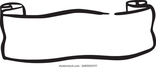 Vektordesign mit Ribbon-Banner-Umriss