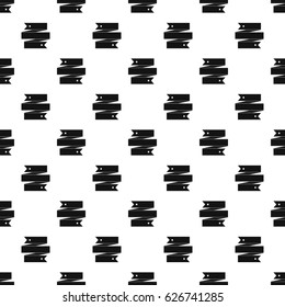 Ribbon banner pattern seamless in simple style vector illustration