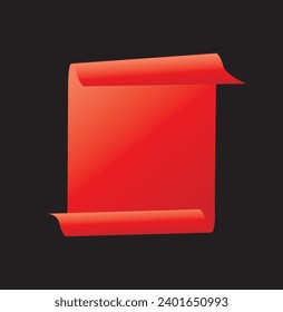 Ribbon banner. Ribbons collection. Red ribbons. Vector ribbon