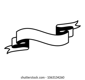 ribbon banner scroll ornament icon