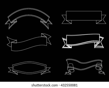 Ribbon banner set
