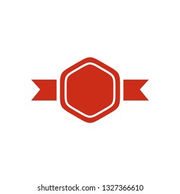 Ribbon banner set icon vector template