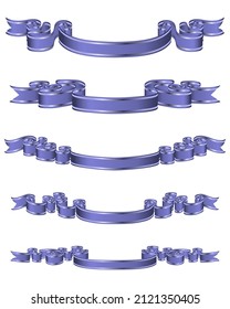 Ribbon banner set. Ideal for decorative designs. Vector illustration.