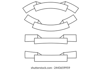Ribbon banner set. Ribbons collection. Ribbons and Ribbon icons. modern simple ribbons collection Vector illustration. Ribbon icon set on a white background, easily editable ribbon icons vector art .