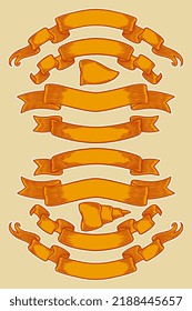 ribbon banner set vector illustration