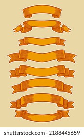 ribbon banner set vector illustration