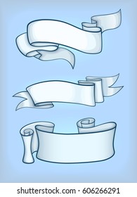 Ribbon banner set vector illustration