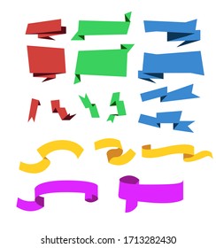 ribbon banner sets on 5 color