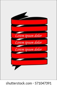 ribbon banner set.Vector illustration.