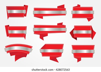 Ribbon banner set.Vector ribbons.
