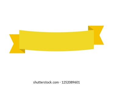 Yellow Ribbon Banner Ribbons Paper Scroll Stock Vector (Royalty Free ...