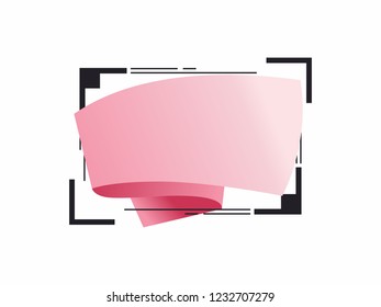 Ribbon banner in vector. Frame for text, design element.
