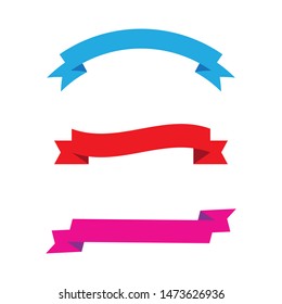 Ribbon banner Vector illustration design template