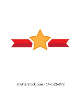 Ribbon banner Vector illustration design template