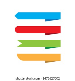 Ribbon banner Vector illustration design template