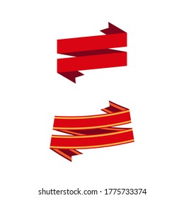 Ribbon banner Vector illustration design template