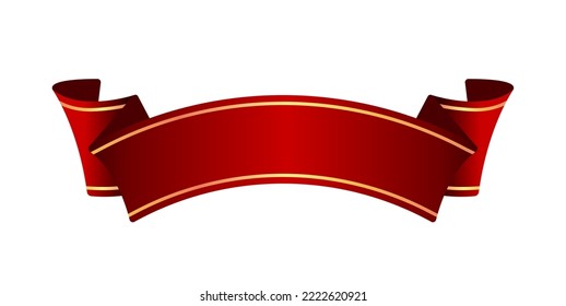 Ilustración vectorial de banner de cinta ( espacio de texto ) | rojo