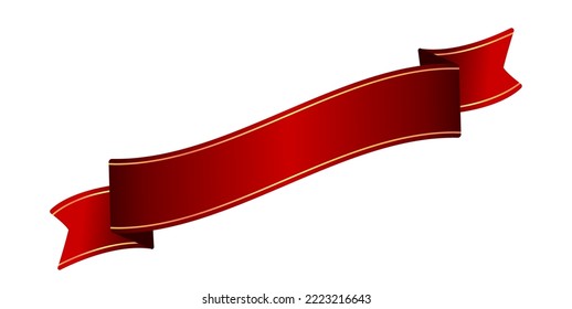 Ilustración vectorial de banner de cinta ( espacio de texto ) | rojo