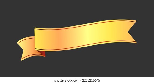 Ilustración vectorial de banner de cinta ( espacio de texto ) | oro