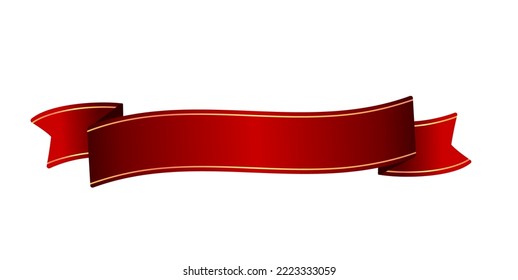 Ilustración vectorial de banner de cinta ( espacio de texto ) | rojo