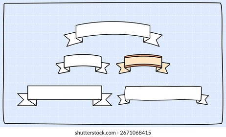 Conjunto de Vector de Anuncio de cinta para títulos y decoración