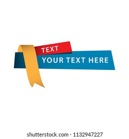 Ribbon Banner Vector Template Design Illustration