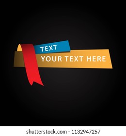 Ribbon Banner Vector Template Design Illustration