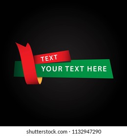 Ribbon Banner Vector Template Design Illustration