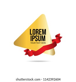 Ribbon Banner Vector Template Design Illustration