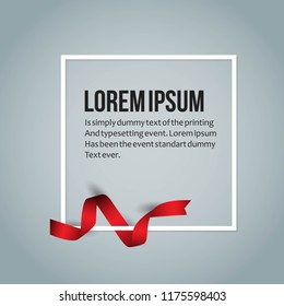 Ribbon Banner Vector Template Design Illustration
