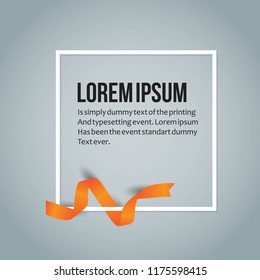 Ribbon Banner Vector Template Design Illustration