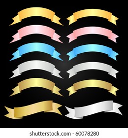 ribbon banner vector (various colors)