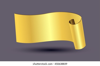 Ribbon banner.Golden ribbon.