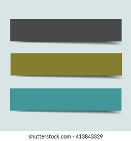 Ribbon banners collection. Paper banners. Vector illustration, eps 10