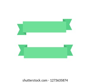 Ribbon banners, flat style