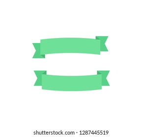 Ribbon banners, flat style