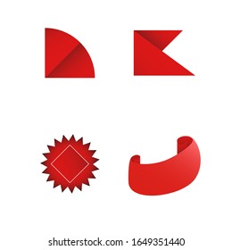 Banners de cinta, colecciones vectoriales aisladas.