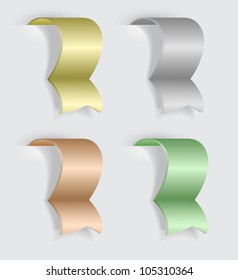 Ribbon banners in pastel tones