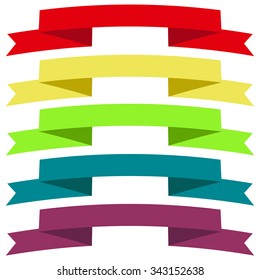Ribbon banners set