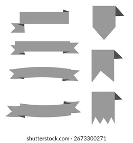  Conjunto de Anuncios de cinta. Conjunto de cintas grandes. Colección de cintas aisladas sobre fondo blanco. Conjunto de cintas reales para el diseño de la promoción. Vector gráfico. Ilustración de stock EPS 10