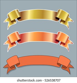 Ribbon banners set. Eps-8 vector