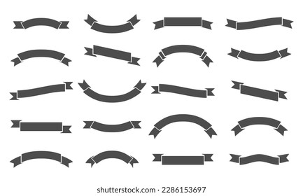 Ribbon banners Set. vector set of ribbons banners. vector  illustration