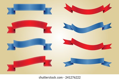 Ribbon banners set.Vector illustration.