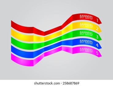 Ribbon Banners Vector . 