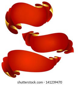 ribbon banners ,vector set